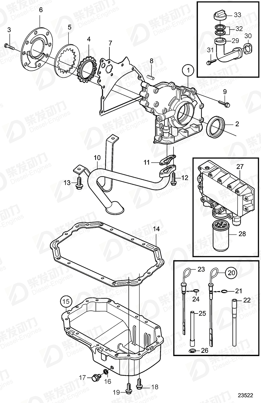 VOLVO Dipstick 20926289 Drawing